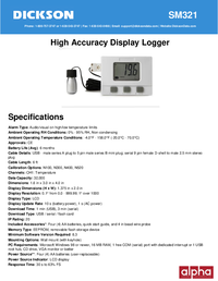 Thumbnail of document Data Sheet - SM Display Temperature Data Logger